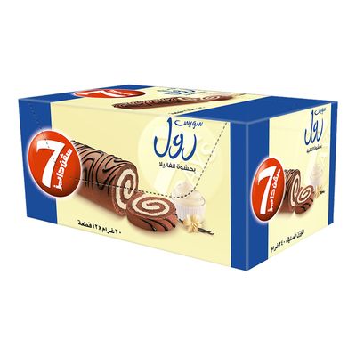 7Days Swiss Roll Vanilla Cream 20 G × 12 Box