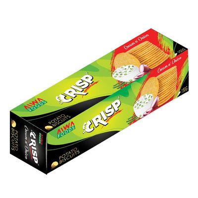 Aiwa Foods Crisp Potato Biscuit Cream & Onion - 150g