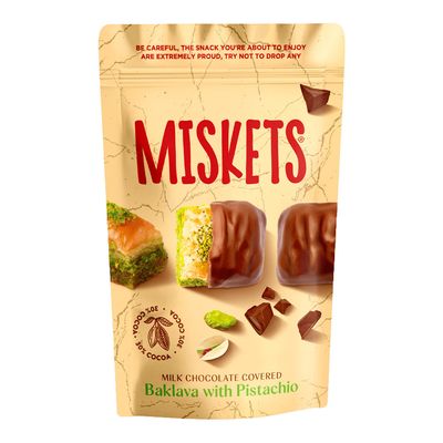 Miskets Chocolate With Baklava & Pistachio Imported 80 G
