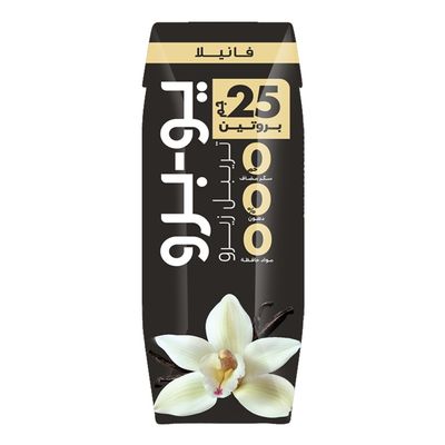 يو- برو حليب بروتين شيك الفانيلا تريبل زيرو بدون سكر مضاف - 250 مل