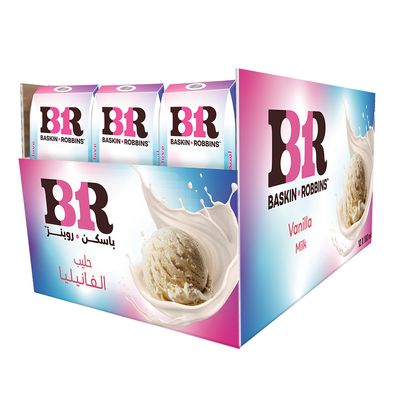 Baskin Robbins Vanilla Flavored Milk - 180ml × 12 
