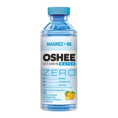 أوشي مشروب ماء فيتامين مع مغنيسيوم + بي 6 بنكهة الليمون والبرتقال خالي من السكر- 555 مل