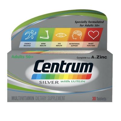 Centrum Silver With Lutein 30 Tablets