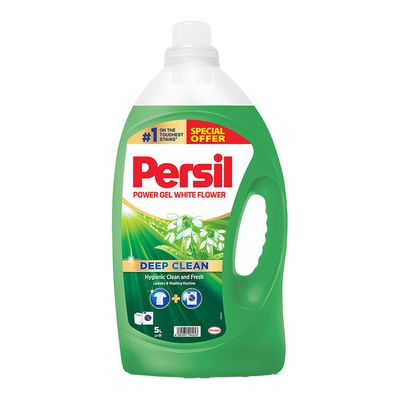 Persil Liquid Laundry Detergent Power Gel Deep Clean White Flower Scent - 5L