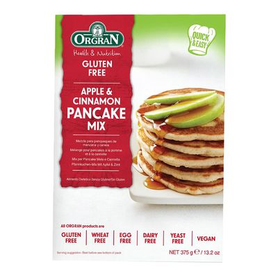 Orgran Pancake Mix Apple & Cinnamon Flavor Gluten Free 375 G