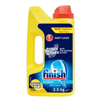 Finish Soap Dishwasher Lemon Sparkle Powder With Pre-Soaking Action 2.5 KG