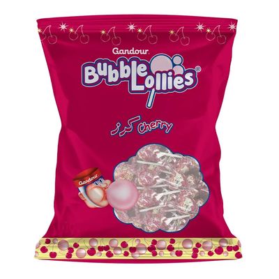 Gandour Lollipop Bubbles Cherry 315 G × 35