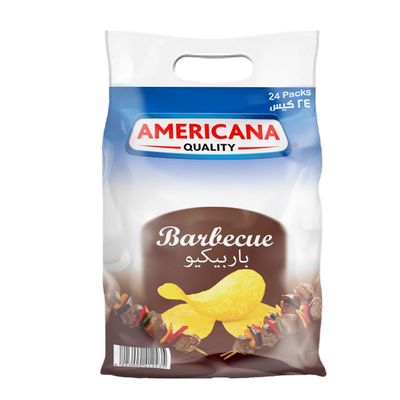 امريكانا شرائح بطاطس بنكهة الباربكيو - 13 جرام × 24