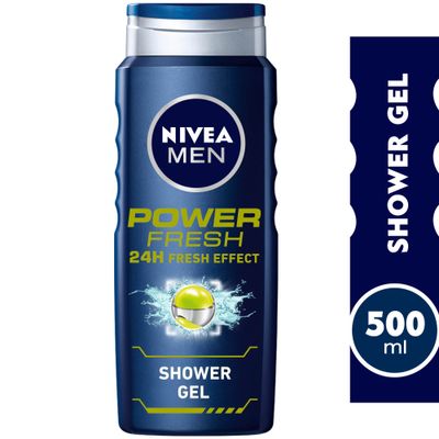 Nivea Shower Gel For Men Power Fresh 500 ML