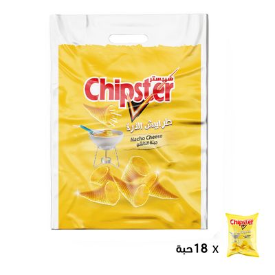 Chipster Corn Snack Tarabish With Nacho Cheese 14 G × 18