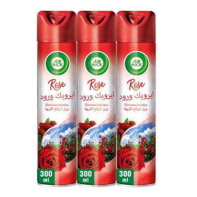 Air Wick Air Freshener Rose Scent 300 ML × 3 