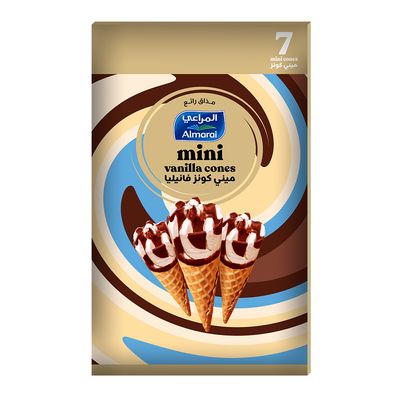 Almarai Ice Cream Mini Cones Vanilla - 7 Pieces