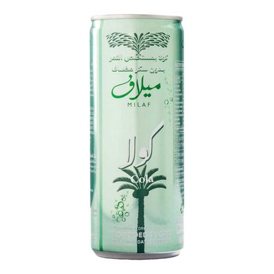 Milaf Cola Soft Drink With Date Extract No Added Sugar 240 ML