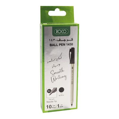 Roco Ball Pens Black 10 Pieces