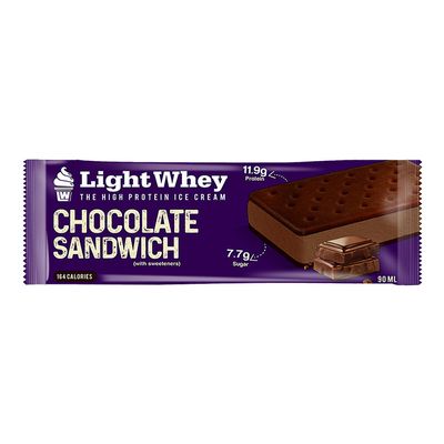 LightWhey Ice Cream Sandwich Chocolate Flavor 11.9 G Protein Imported 90 Ml