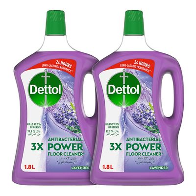 Dettol Floor Cleaner Antibacterial Lavender Scented 1.8 L × 2