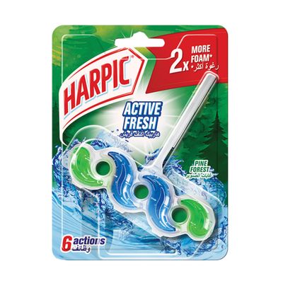 Harpic Toilet Cleaner Rim Block Active Fresh Pine Forest 35 G