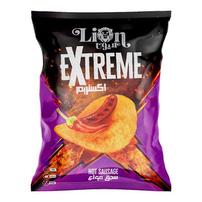 Lion Extreme Potato Chips Hot Sausage Flavor - 40g