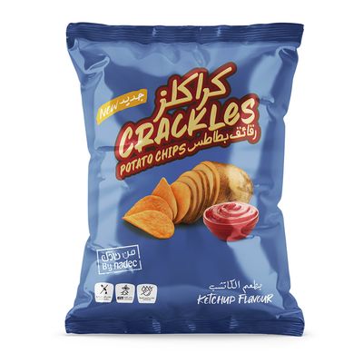 Nadec Crackles Potato Chips Ketchup Flavor - 40g