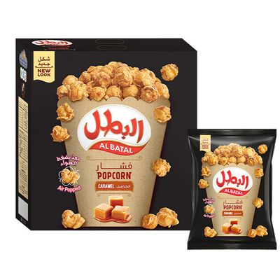 البطل فشار بنكهة الكراميل كرتون 23 جرام × 15