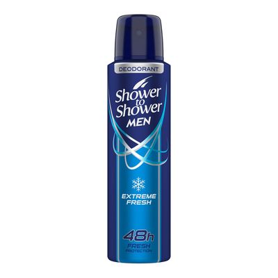 Shower To Shower Deodorant Spray For Men Extreme Fresh - 150ml