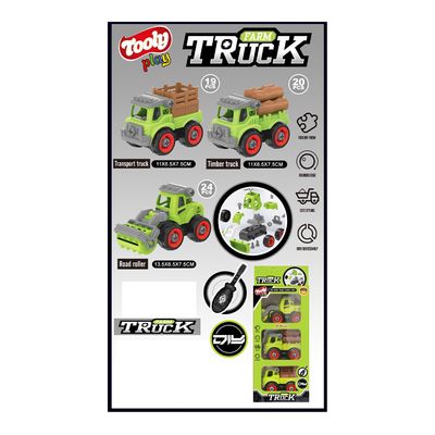 Tooly Play Toy Dity Truck With Screwdriver 3 Pieces