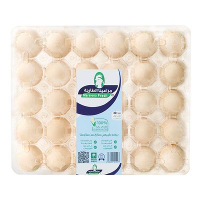 Maraiena Fresh Eggs Natural Class A 30 Pieces