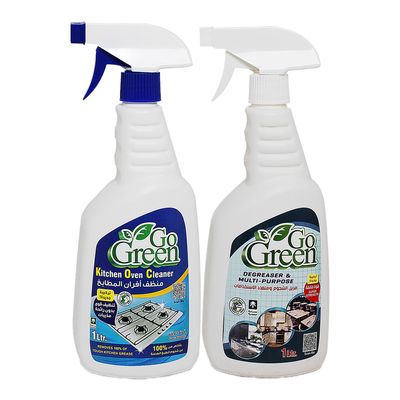 Go Green Degrease And Multi-purpose 1 L + Oven Kitchen Cleaner 1 L