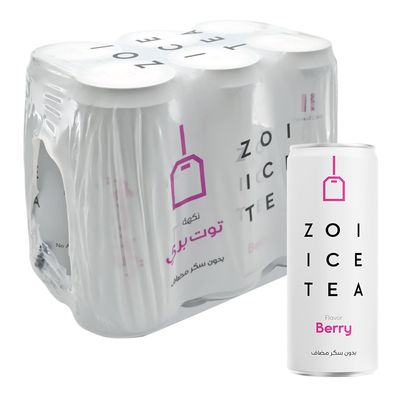 Zoi Ice Tea Berry Flavor No Added Sugar - 320ml × 6