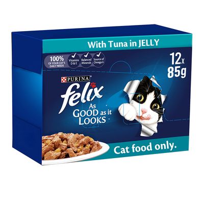 Purina Felix Cat Food Tuna In Jelly 85 G × 12