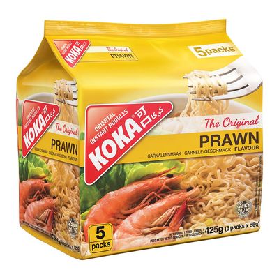 Koka Noodles Instant Prawn Flavor 85 G × 5