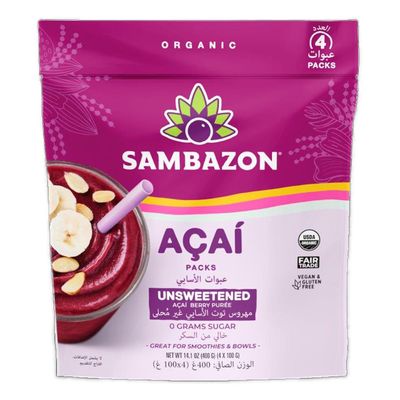 Sambazo Organic Unsweetened Açaí Berry Fruit Purée Frozen - 400g