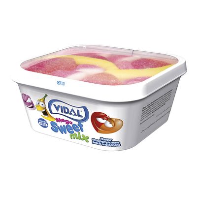 Vidal Jelly Candy With Strawberry Cream Peach And Banana Flavor Gluten free 160 G