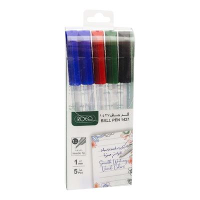 Roco Ball Pens Assorted 5 Pieces