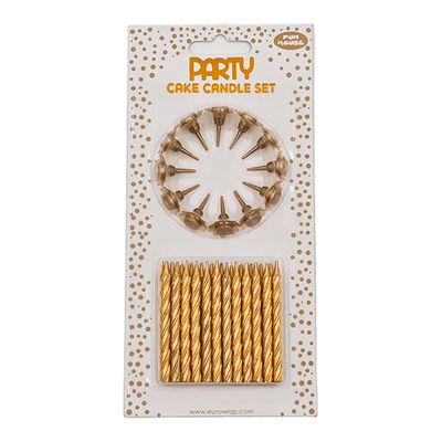 Fun House Birthday Candles Set - Gold