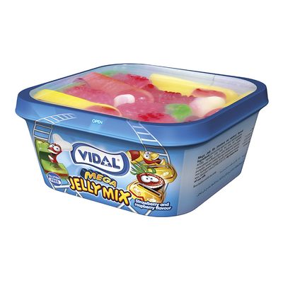 Vidal Jelly Candy Sour With Strawberry And Raspberry Flavor Gluten free 160 G