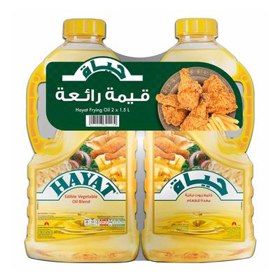 حياة زيت نباتي للقلي - 1.5 لتر × 2