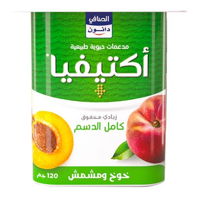 Activia Yogurt Stirred With Peach & Apricot Full Fat 120 G