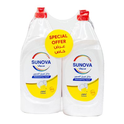 Sunova Dishwashing Liquid Lemon Value Pack - 800ml × 2