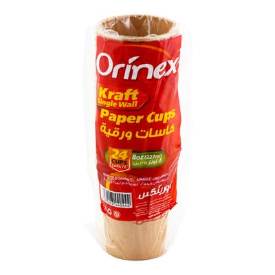 Orinex Paper Cups 227ml - 24 Pieces