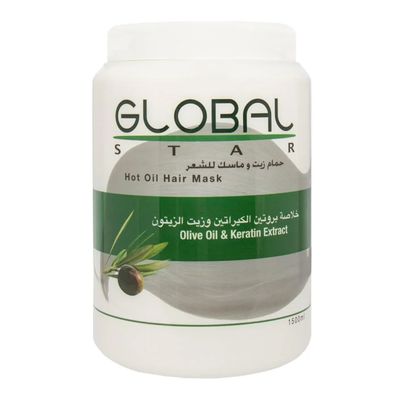 Globalstar Hot Oil Hair Mask Olive Oil & Keratin Extract - 1.5L