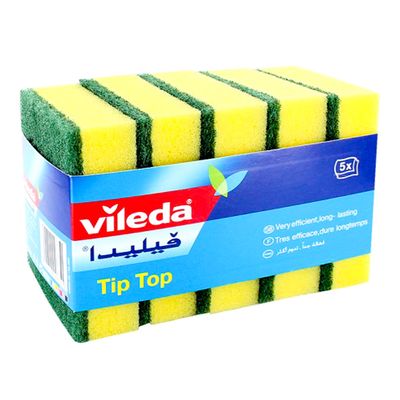 Vileda Cleaning Sponge Long Lasting 5 Pieces