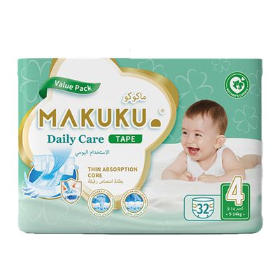 Makuku Diapers Daily Care With Tape Size 4 32 Pieces