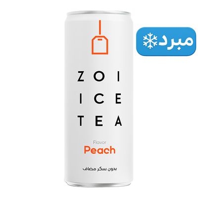 زوي شاي مثلج بنكهة الخوخ خالي من السكر المضاف 320 مل