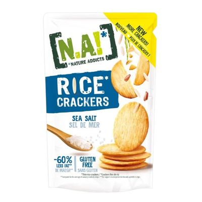Nature Addicts Crackers Rice Sea Salt Flavor Gluten Free 85 G