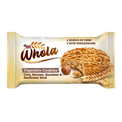 ETI Hola Digestive Biscuits With Oats Hazelnuts Sesame And Sunflower Seeds 198 G