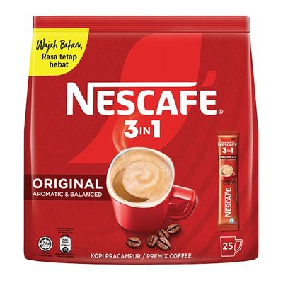 Nescafe Coffee Sachets Original 3 In 1 Imported 18 G x 25