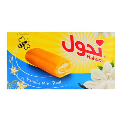 نحول كيك ميني رول بالفانيلا 23 جرام × 12
