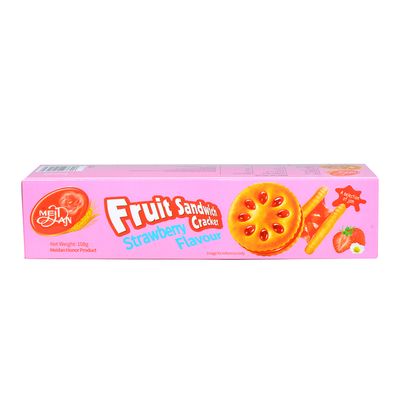 Mei Jan Fruit Sandwich Crackers Strawberry Flavor - 180g