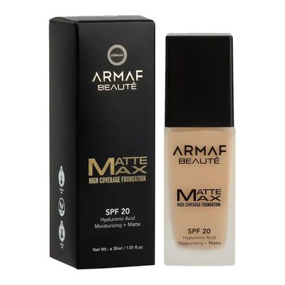  Armaf Beaute Matte Max High Coverage Foundation with SPF 20 - Maple 10 - 30ml